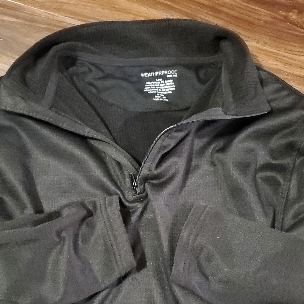 Weatherproff Men's Black Quarter Zip Pullover Jacket - Picture 3 of 8